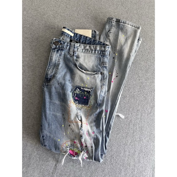 Cloud 9 Other - Kloud9 Jeans 36/32 Ripped Denim Neon Paint Splatter Streetwear Urban Hip Hip